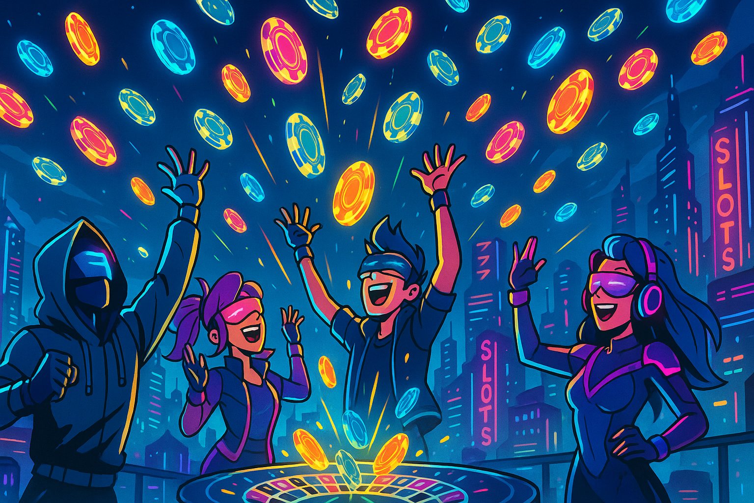 Ilustrasi olahraga dan hiburan virtual dewasa